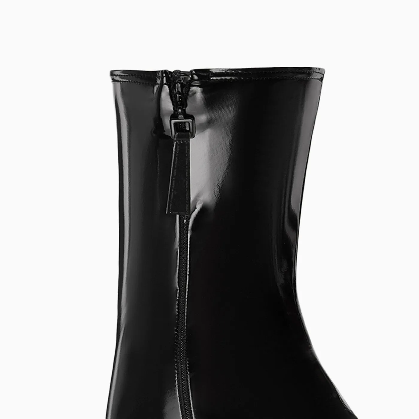 Amina Muaddi x Wolford Black Latex Socks