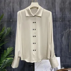 Camicetta Donna Moda 2023 Camicetta semplice design doppiopetto Camicie Donna Camisas De Mujer