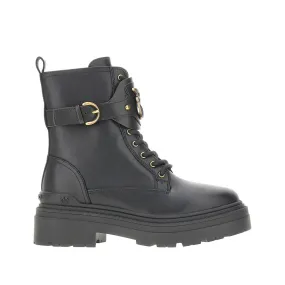 Combat boots in pelle 'Love Birds'