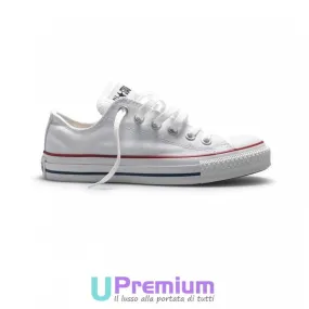 Converse All Star Chuck Taylor Classiche Bianche  Basse M7652