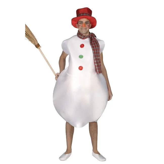 Costume da pupazzo di neve con sciarpa per adulti