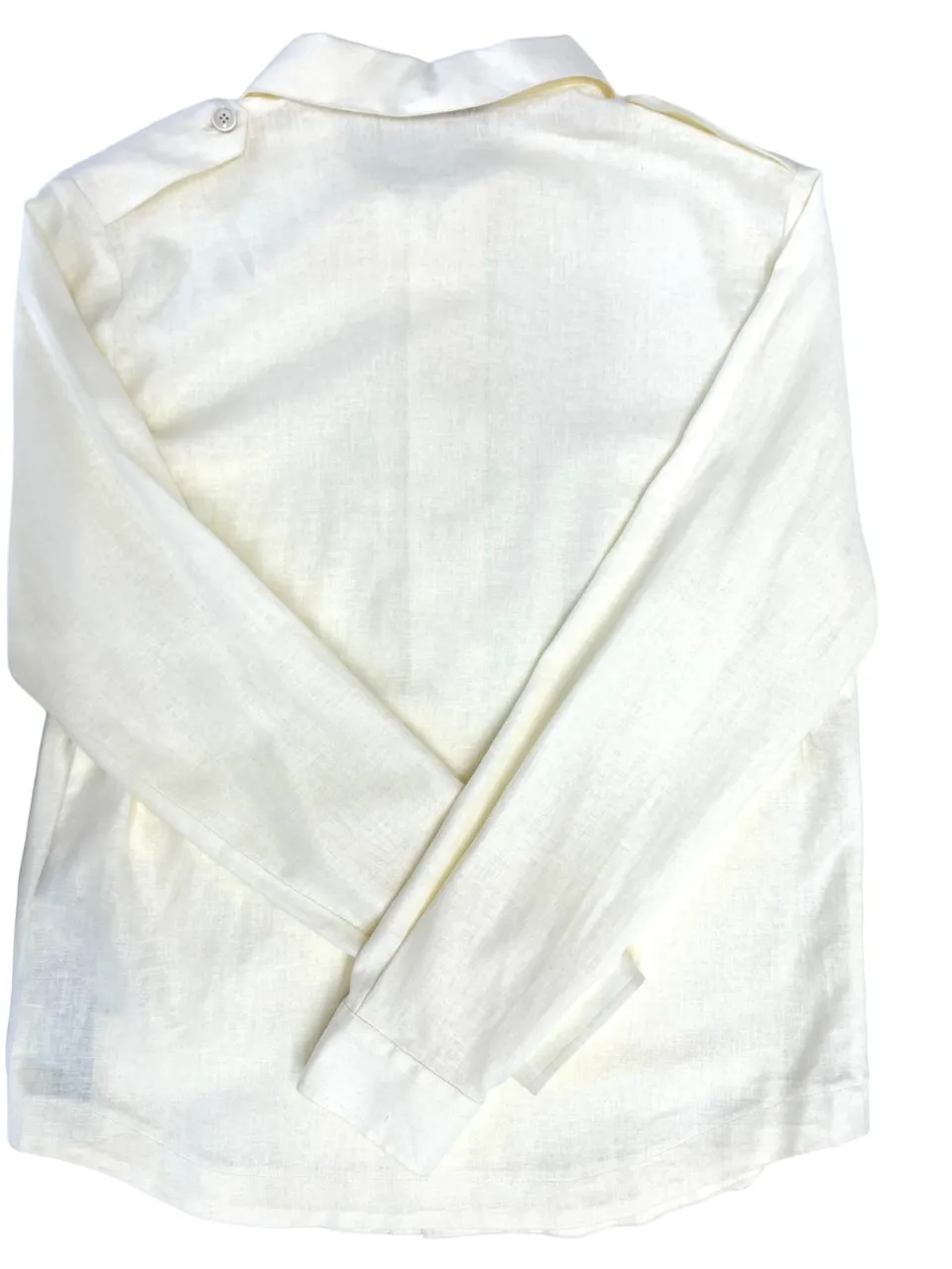 DANIELE ALESSANDRINI   CAMICIA PANNA IN MISTO LINO