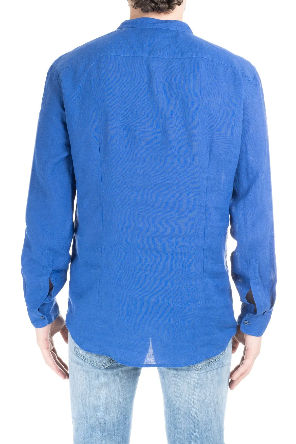 DANIELE ALESSANDRINI   CAMICIA RIANDOLO IN LINO BLU