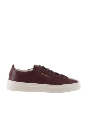 Double buckle sneaker in pelle