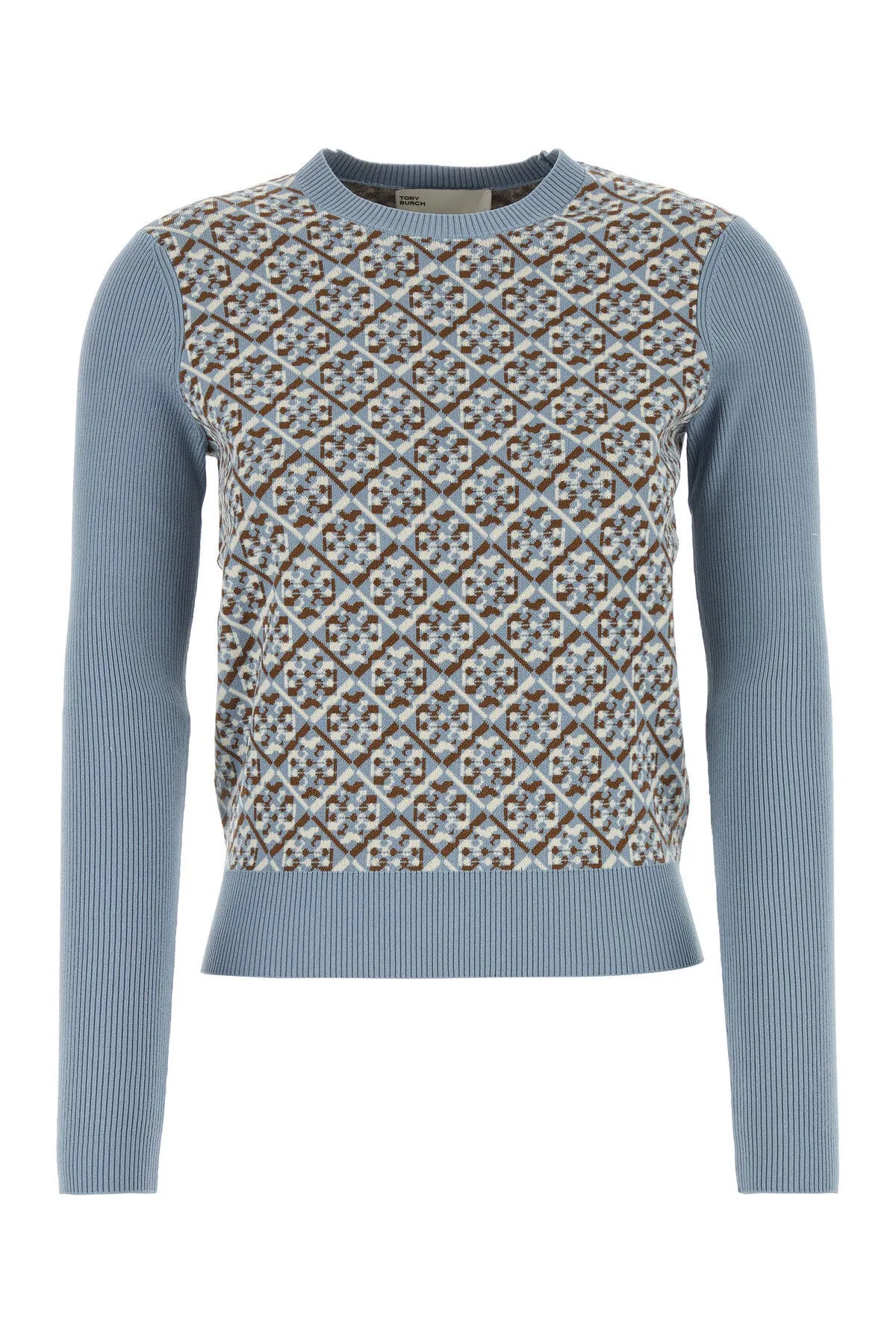 Embroidered viscose blend sweater    