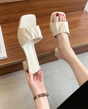 Estate La Nuova Donna Pantofole Open Toe Tacco Grosso Scarpe Da Donna Tinta Unita Casual Pantofole Moderne Scarpe Moda Donna Pa