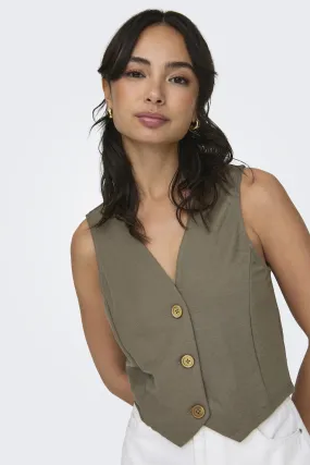 Gilet ONLY in jersey con bottoni