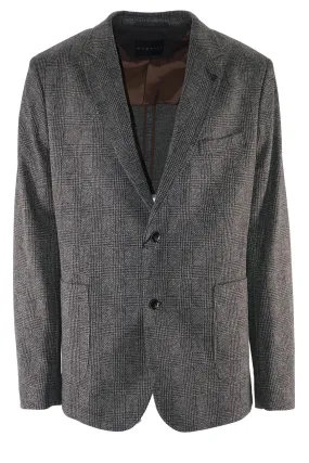 Jacket with Checked Pattern / Grey