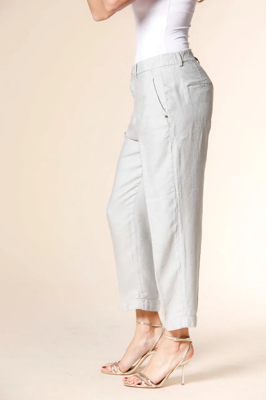 Linda Summer pantalon chino jogger femme en tencel et lin relaxed
