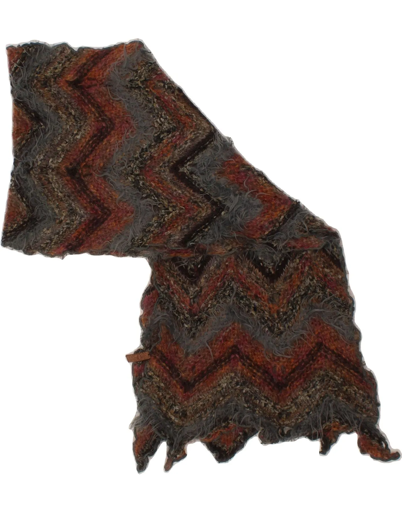 MARLBORO CLASSICS Womens Rectangle Scarf One Size Multicoloured Chevron