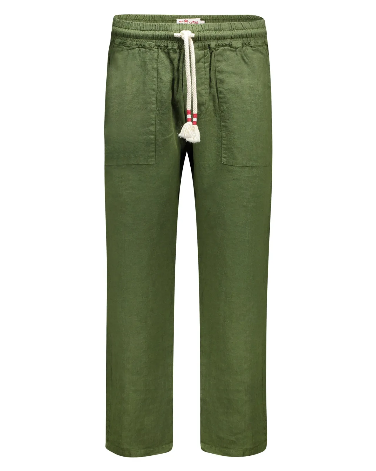 Pantalone jogger lino verde