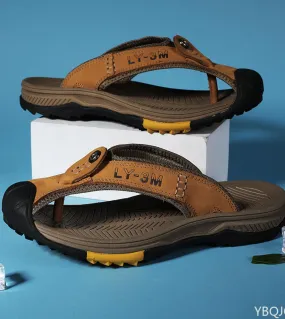 Pantofole Scarpe da uomo Pelle Outdoor Beach Tendenze della moda nelle strade della moda estiva Pantofole