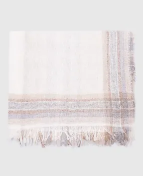 Peserico Stola bianca realizzata in lana con lurex S31480C0CC266