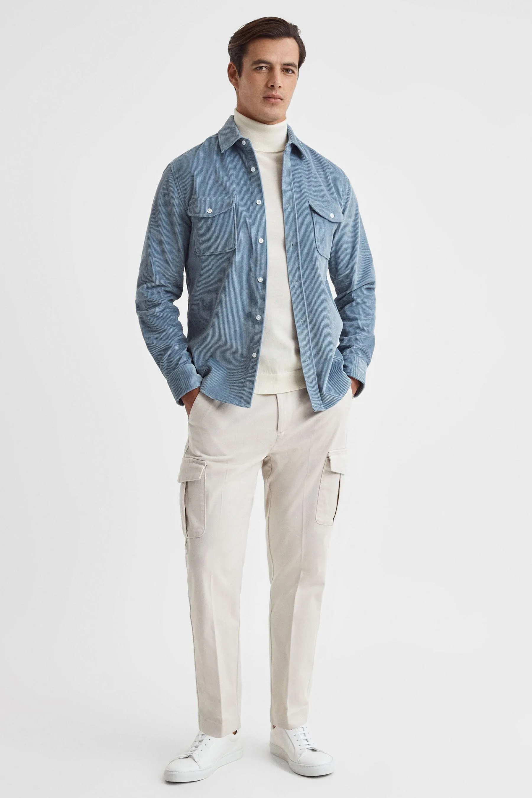 Reiss Bonucci Velluto a Coste Twin Pocket Overshirt    