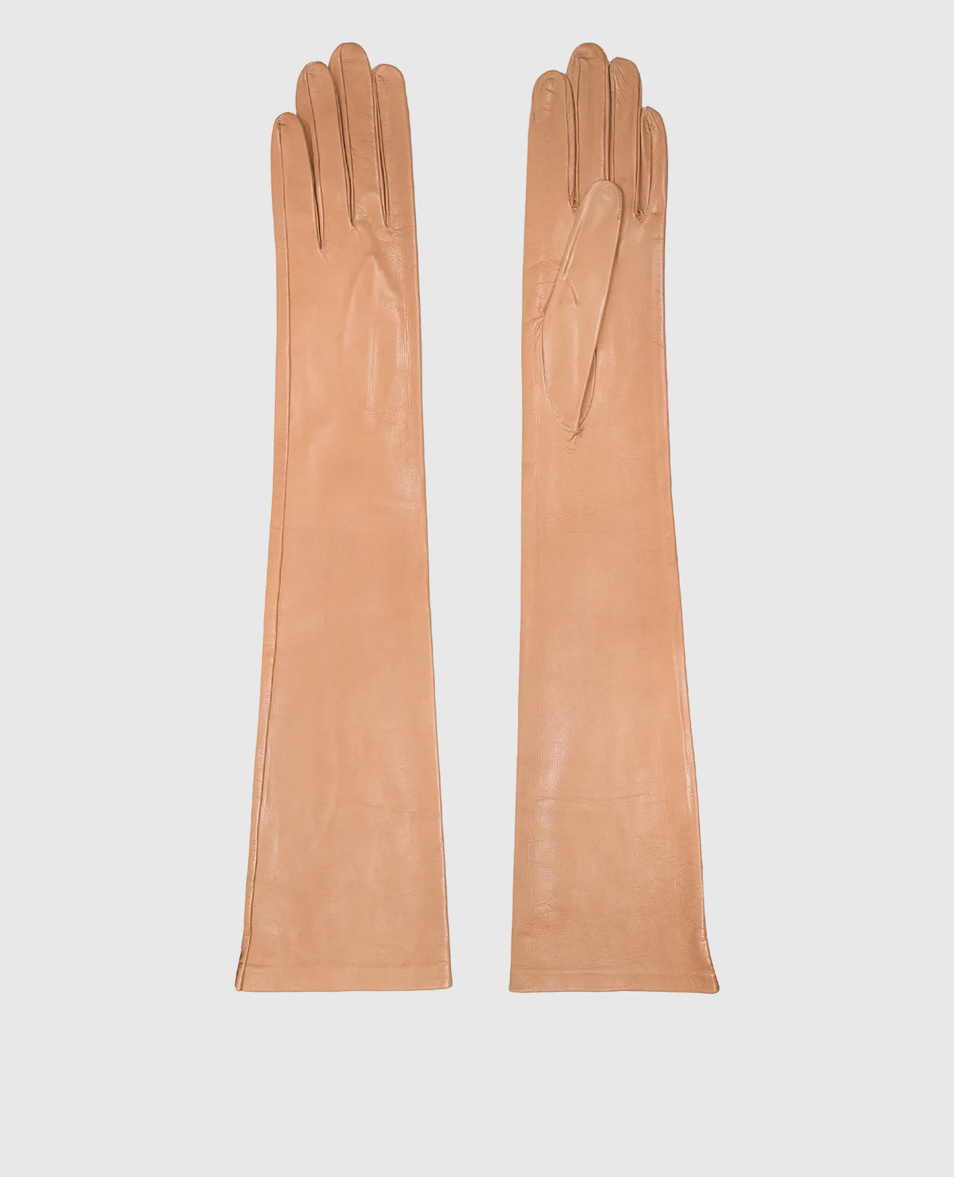 Sermoneta Gloves Guanti allungati in pelle marrone 301B