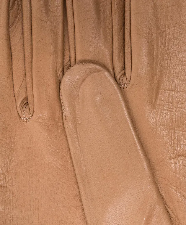 Sermoneta Gloves Guanti allungati in pelle marrone 301B