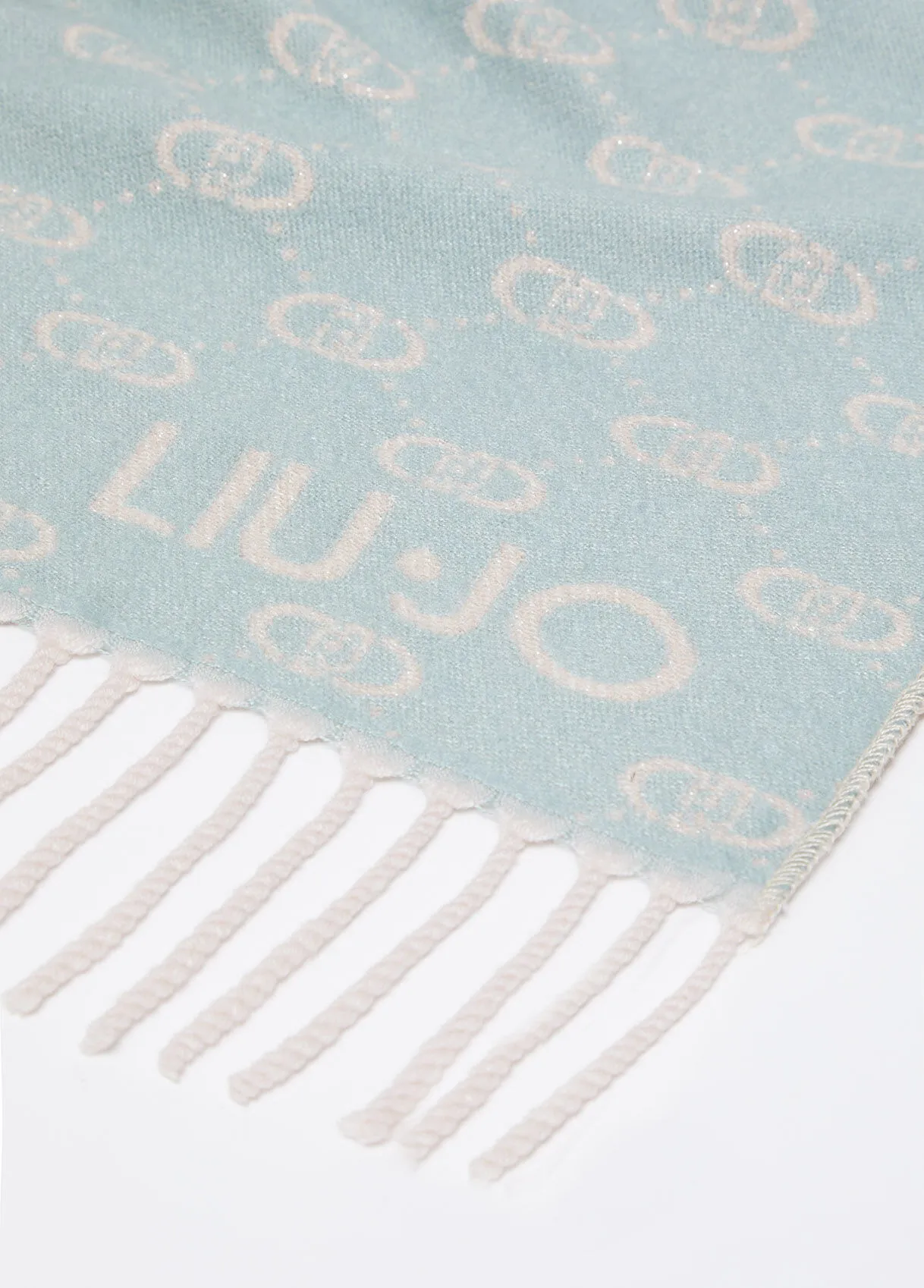 Stola con logo lurex® jacquard