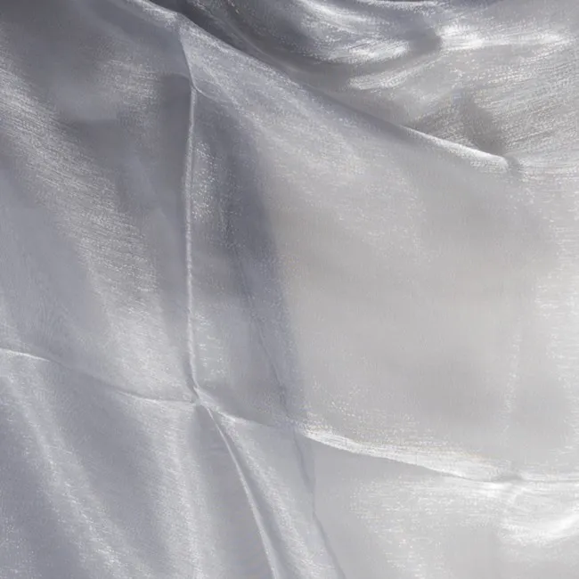 Stola organza argento elegante donna