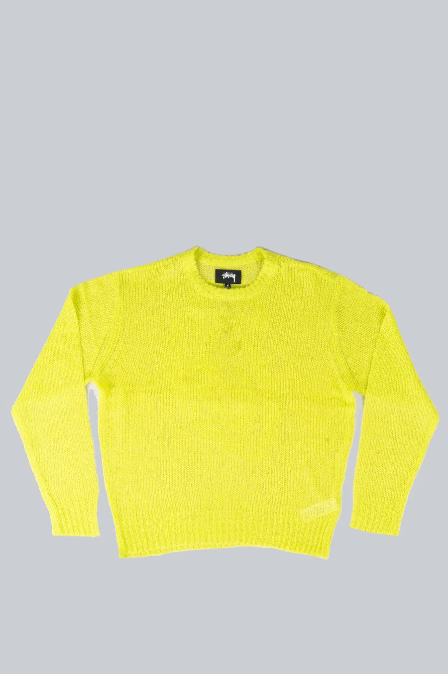 STUSSY S LOOSE KNIT SWEATER LIME
