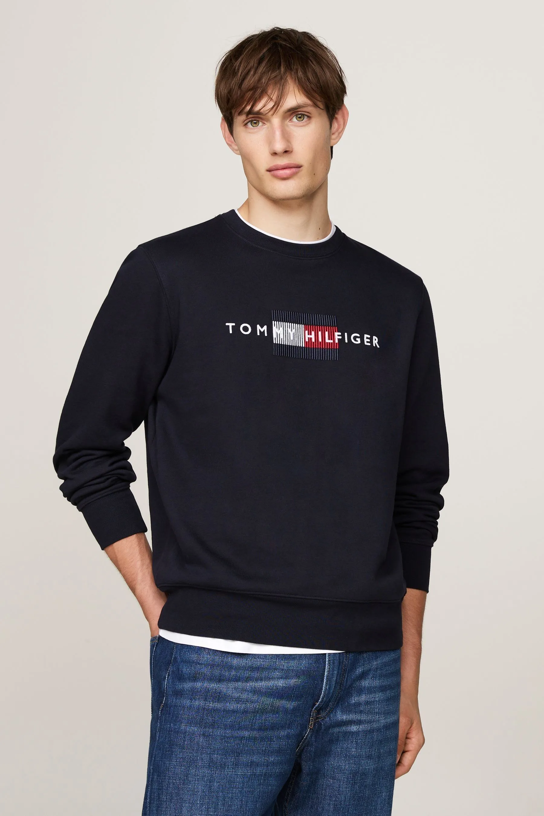 Tommy Hilfiger Flag Embroidered Sweatshirt    