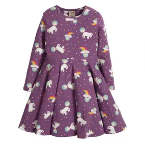 Vestito da bambina Frugi - Amethyst Unicorn 