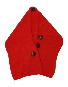 VINTAGE Womens Wrap Scarf One Size Red Cotton