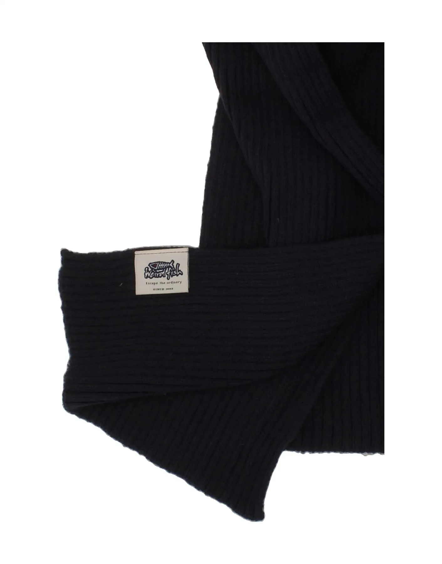 WEIRD FISH Mens Rectangle Scarf One Size Navy Blue