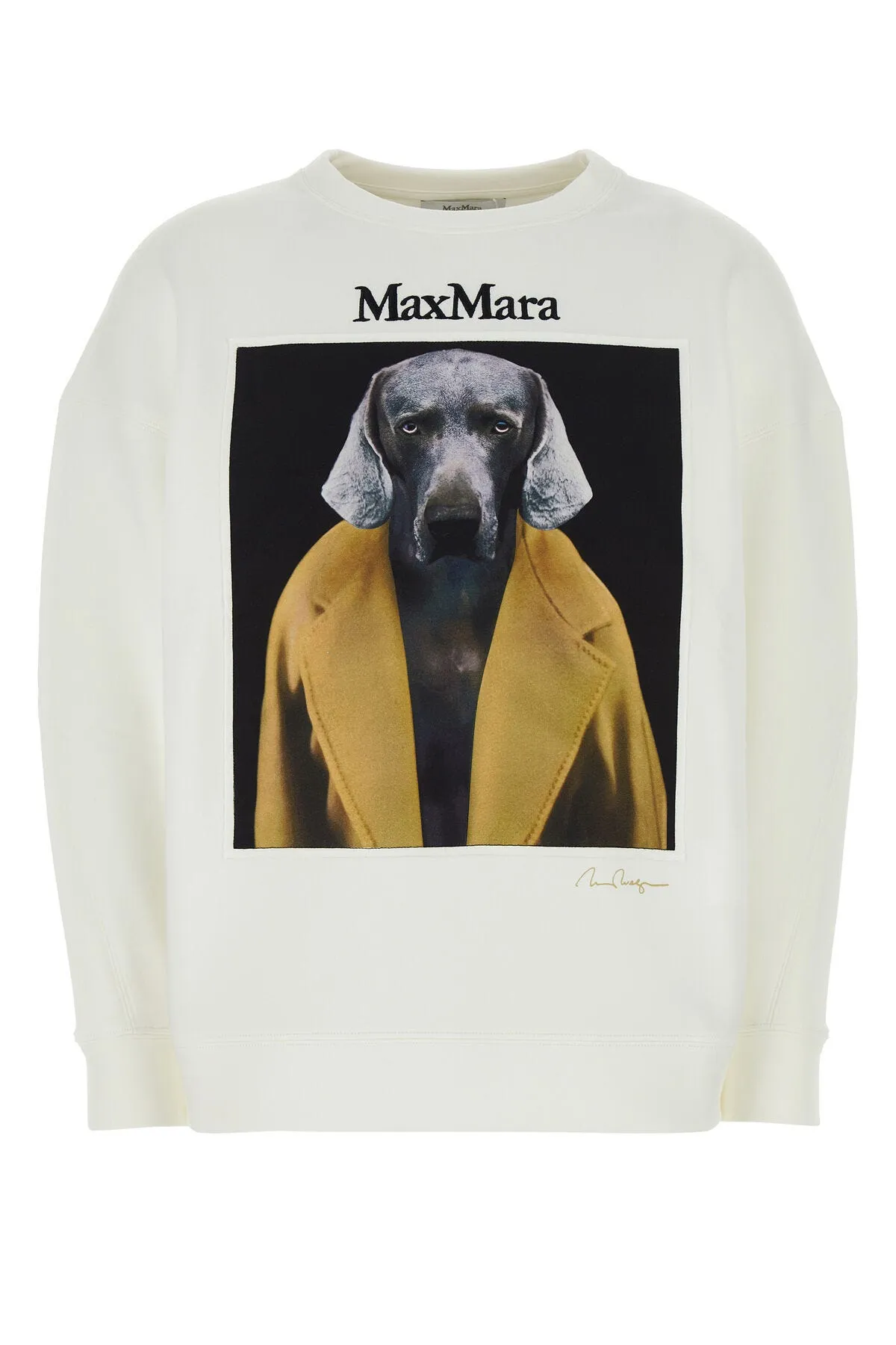 White stretch cotton blend Bacco sweatshirt    